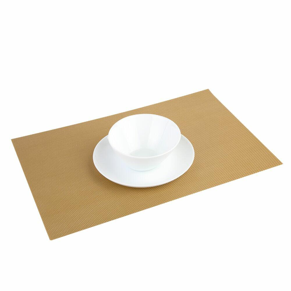 Lugar Americano Pvc 45x30cm Dourado Retangular Casa&Ideia