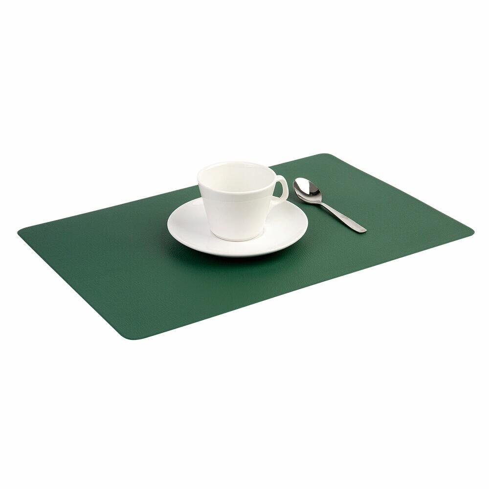 Lugar Americano Couro Sintético 30x45cm Verde Retangular Casa&ideia