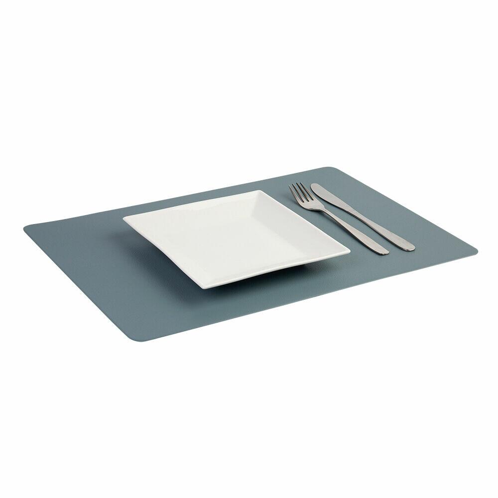 Lugar Americano Couro Sintético 30x45cm Azul Marinho Retangular Casa&ideia