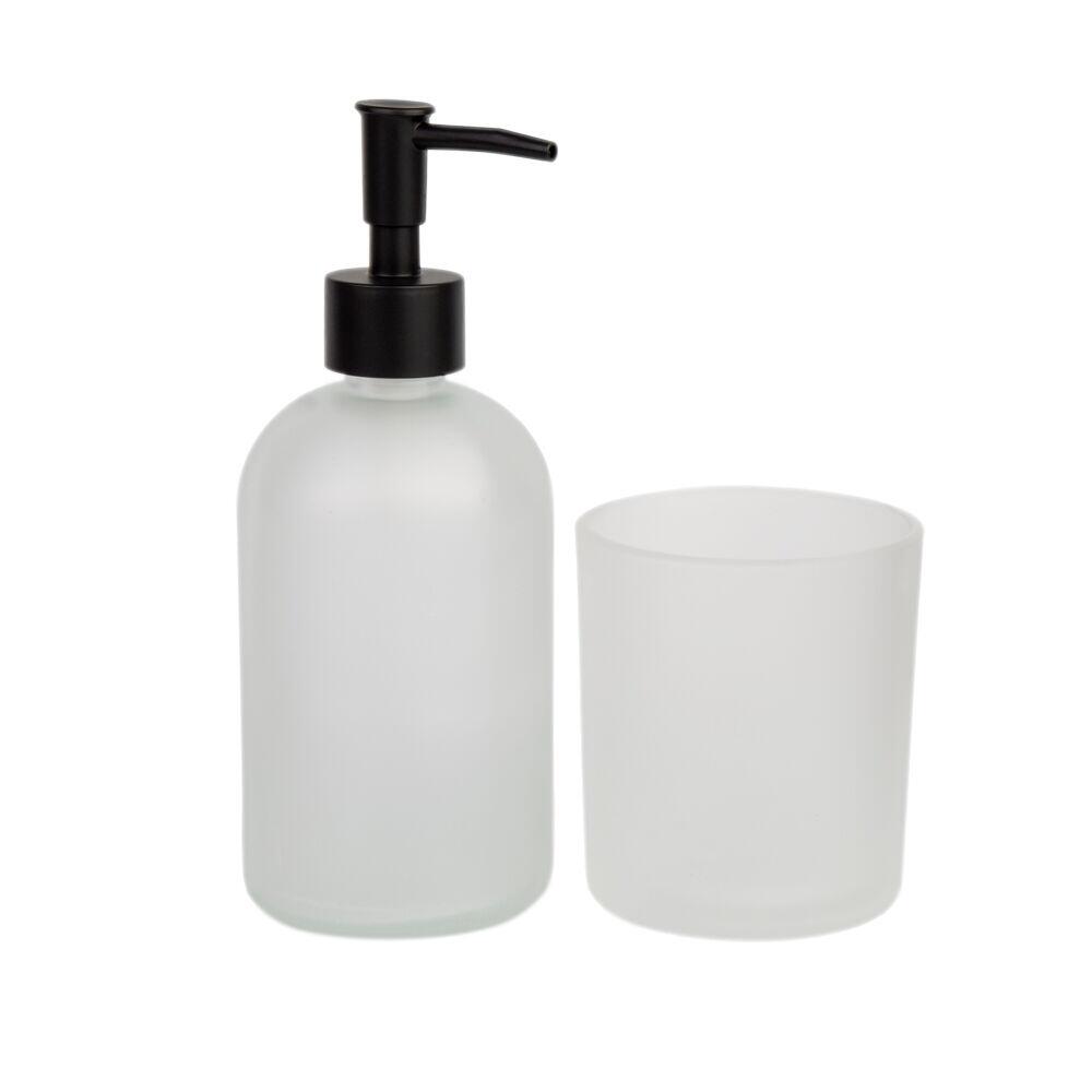 Kit Para Banheiro 2 Peças Vidro Fosco Ambar Casa&ideia