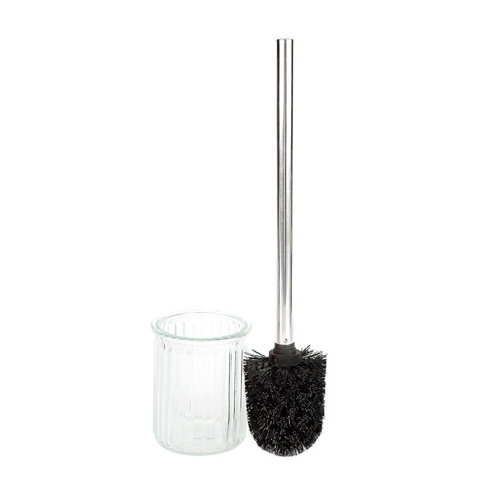 Escova Sanitária Vidro 8,8x36,5cm Transparente Casa&ideia
