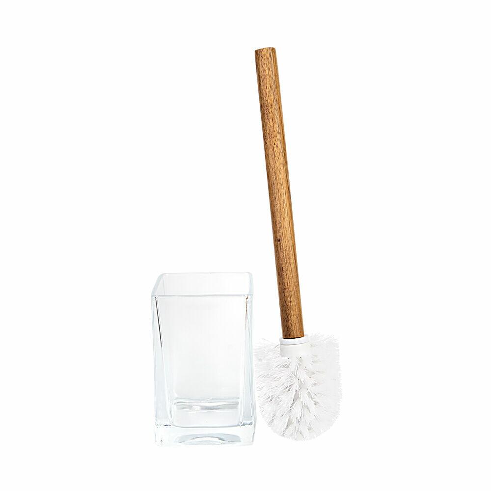 Escova Sanitária Ayana 14x9,5cm Vidro Transparente Quadrada Casa&ideia