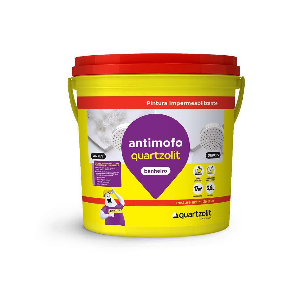 Impermeabilizante 3,6kg Antimofo Banheiro Branco Quartzolit