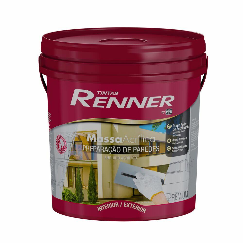 Massa Acrílica 5kg Branco Renner