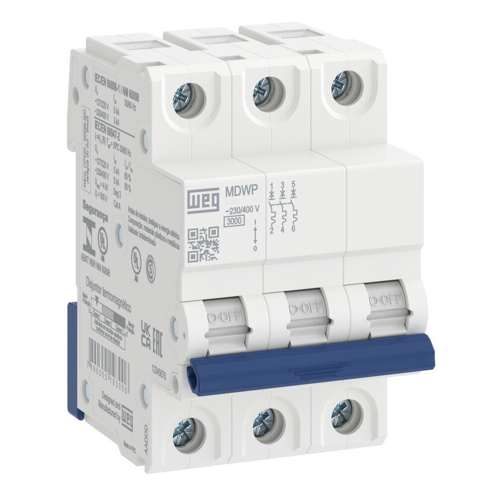 Disjuntor 25a Mdw P-c25-3 Branco Weg