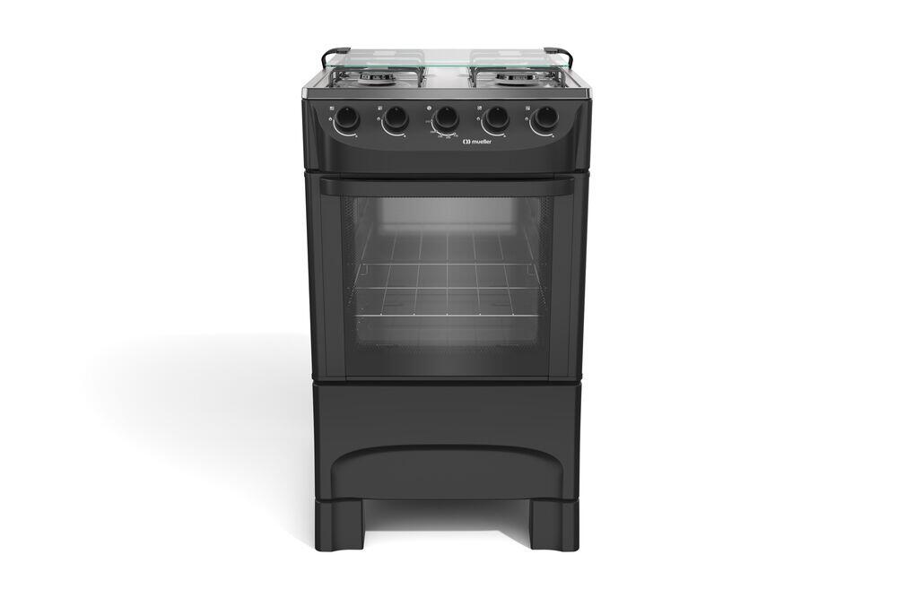 Fogão de Piso 4 Bocas Acendimento Manual Mfi4ba Preto Fosco Mueller