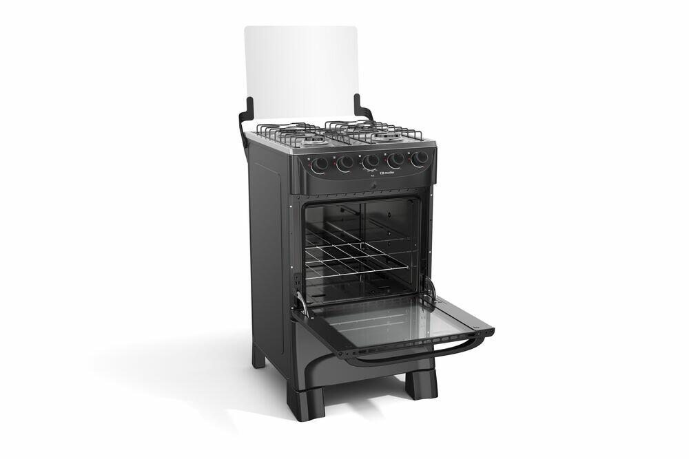 Fogão de Piso 4 Bocas Mfi4bb Preto Fosco Bivolt Mueller
