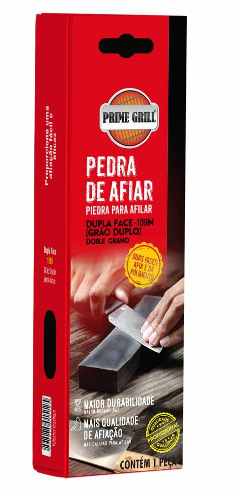 Pedra de Afiar Dupla Face Cinza Mesclado Prime Grill