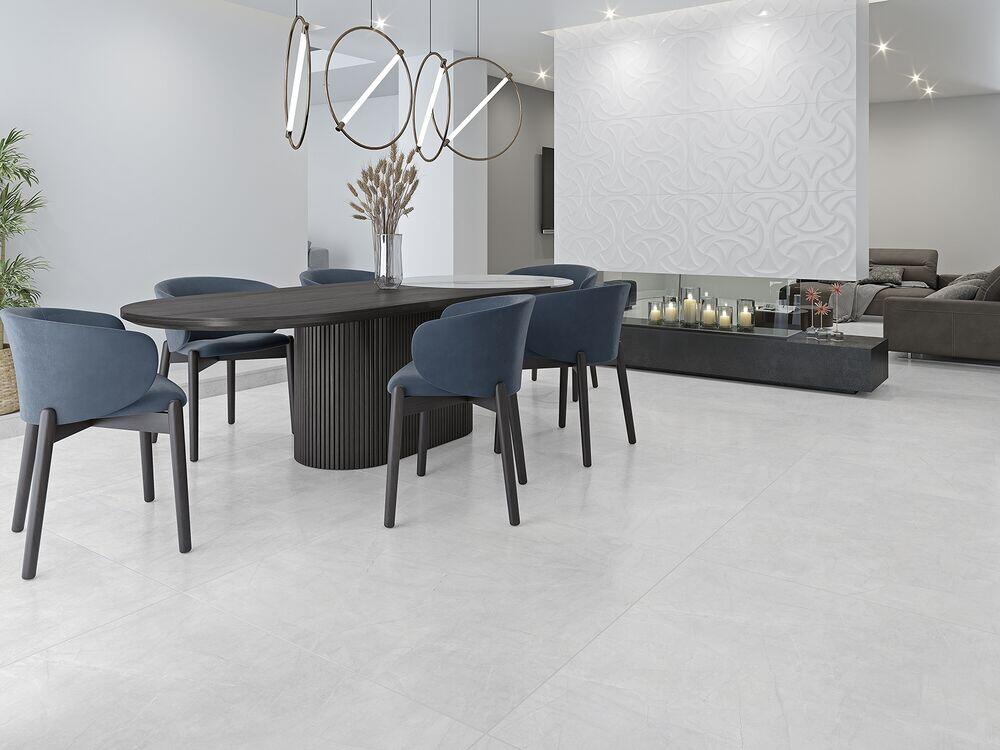Porcelanato Pulpis White Retificado Acetinado 121x121 Classe C Damme