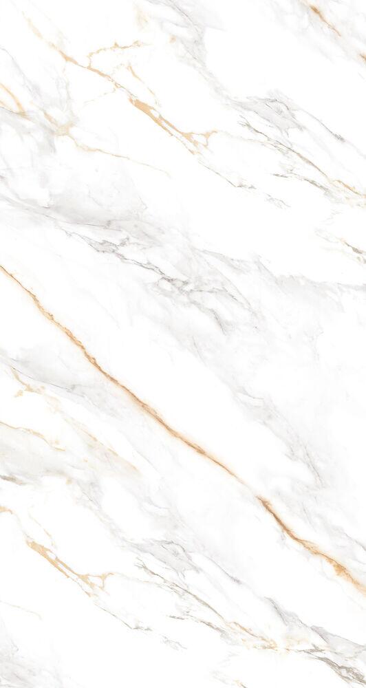 Piso Cerâmico Oro Realle Hd Branco Dourado Retificado Polido 60x115 Ilhabella