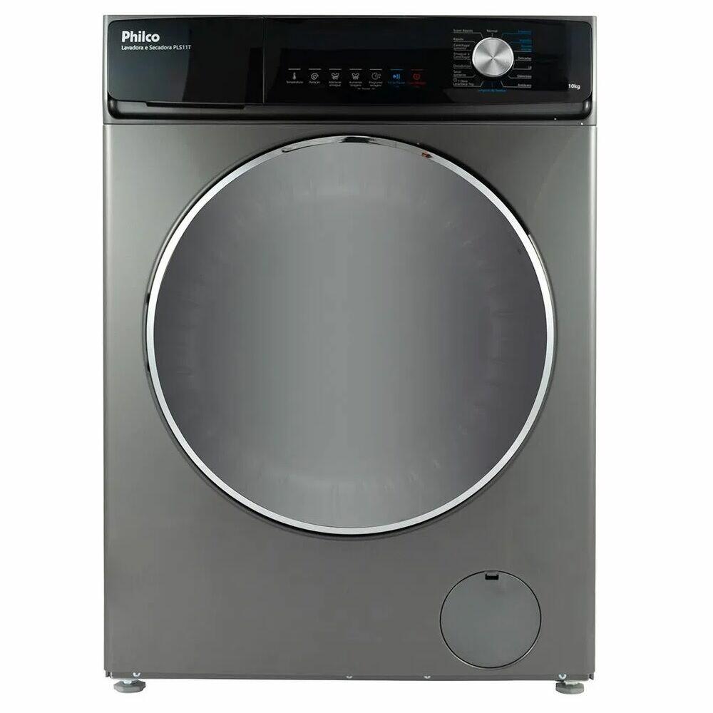 Lavadora de Roupa Lava e Seca 10kg Pls11t Prata Philco
