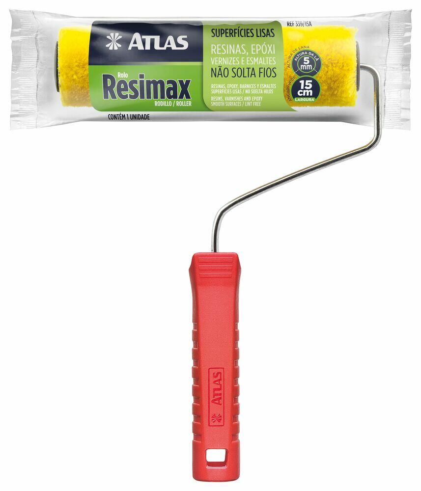 Rolo de Espuma Lã Sintética 15cm Resimax Amarelo Atlas