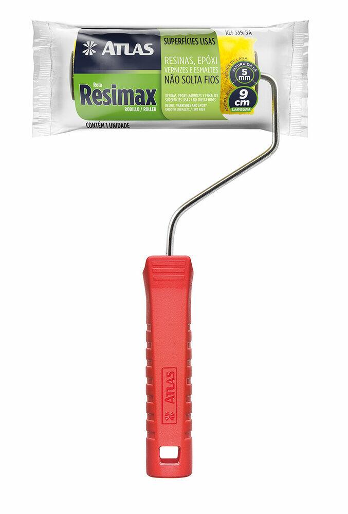 Rolo Pintura Lã Sintética 9cm Resimax Amarelo Atlas