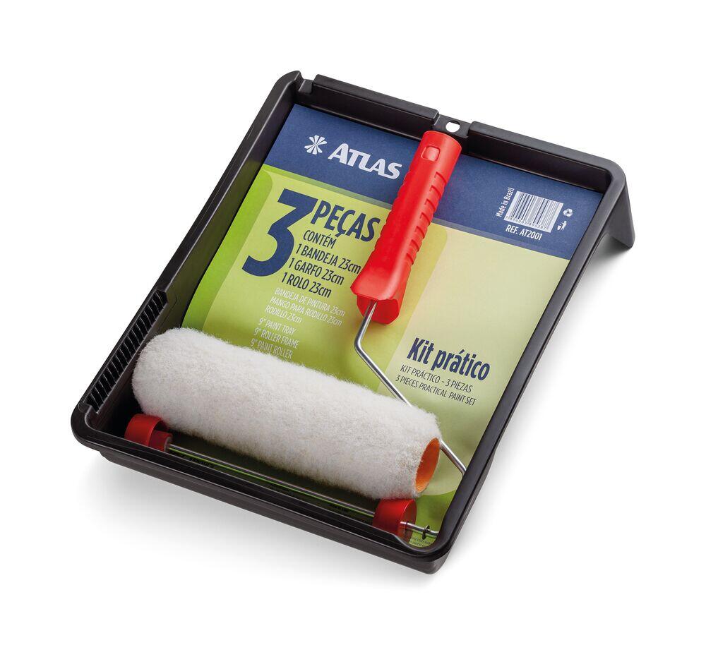 Conjunto para Pintura Prático 3 Peças Preto Altas