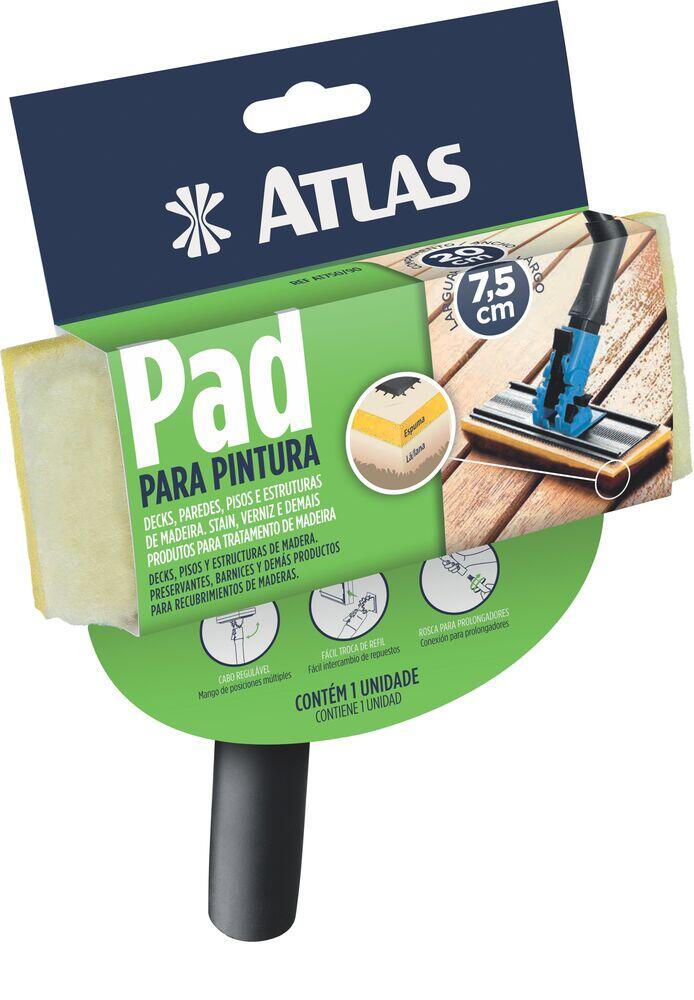 Pad Com Cabo Plástico para Pintura 200x75mm Azul Atlas