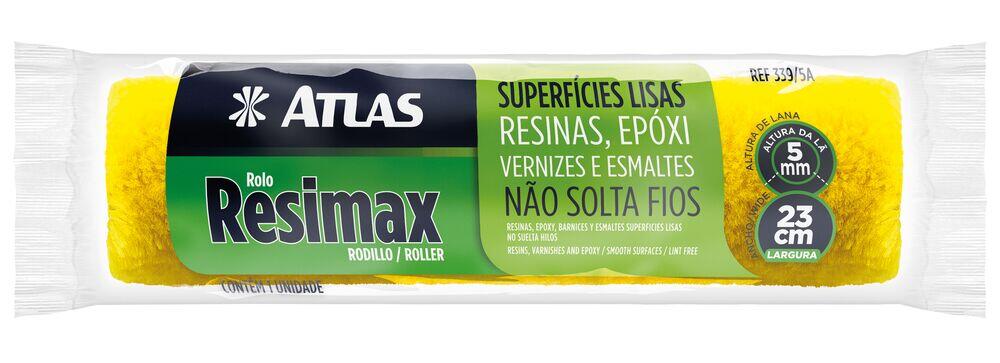 Rolo Pintura Lã Sintética 23cm  Resimax Amarelo Atlas