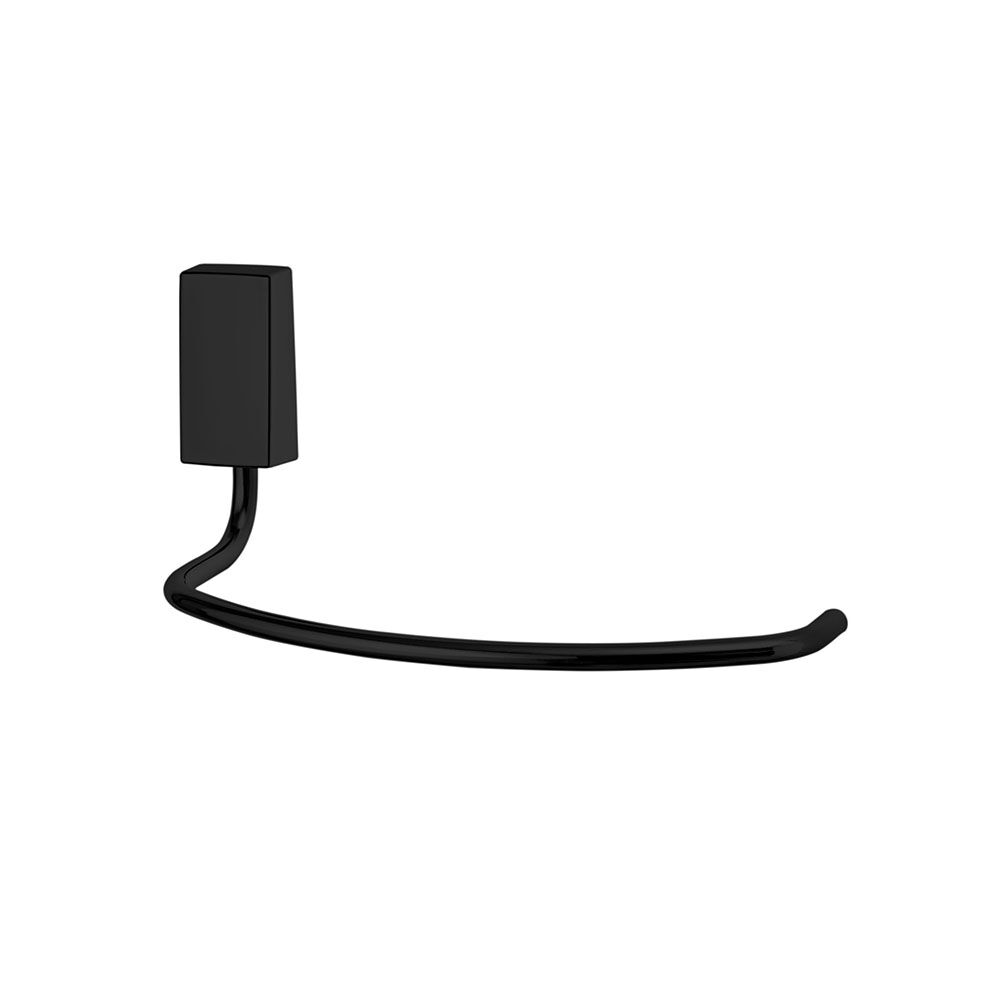 Porta Toalha Argola Lorenway Black Lorenzetti