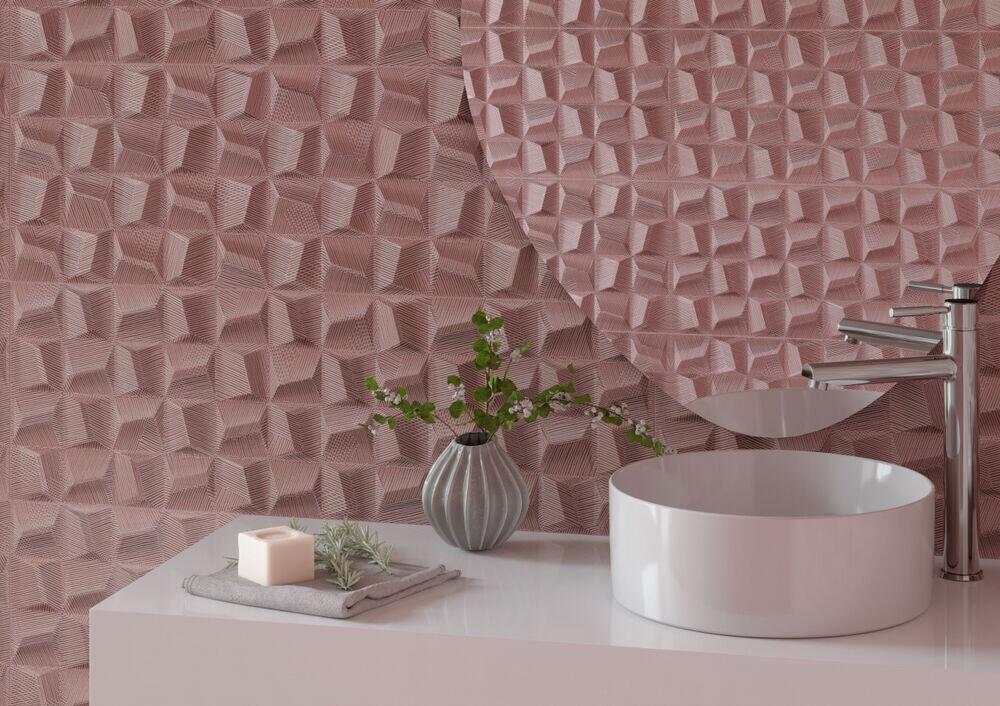 Revestimento Parede Cubic Coral Retificado Mate 30x90 Eliane