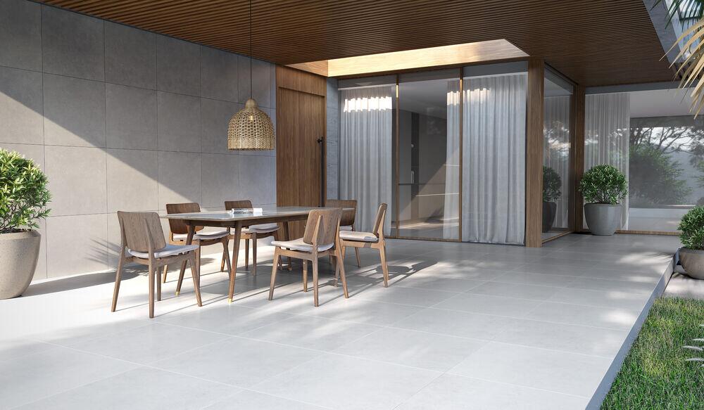 Porcelanato Chroma Bone Bege Retificado Acetinado 76x76 Dora