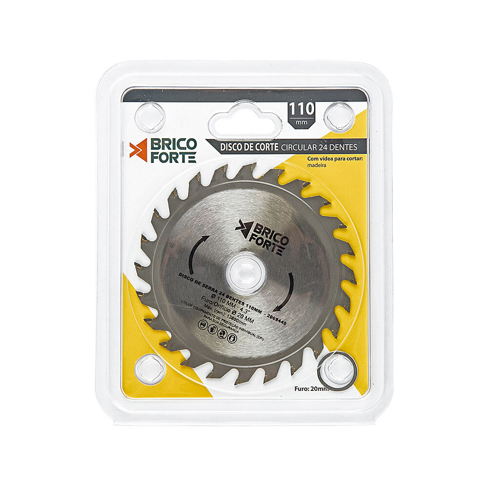 Disco de Serra 24 Dentes 110mm Brico Forte