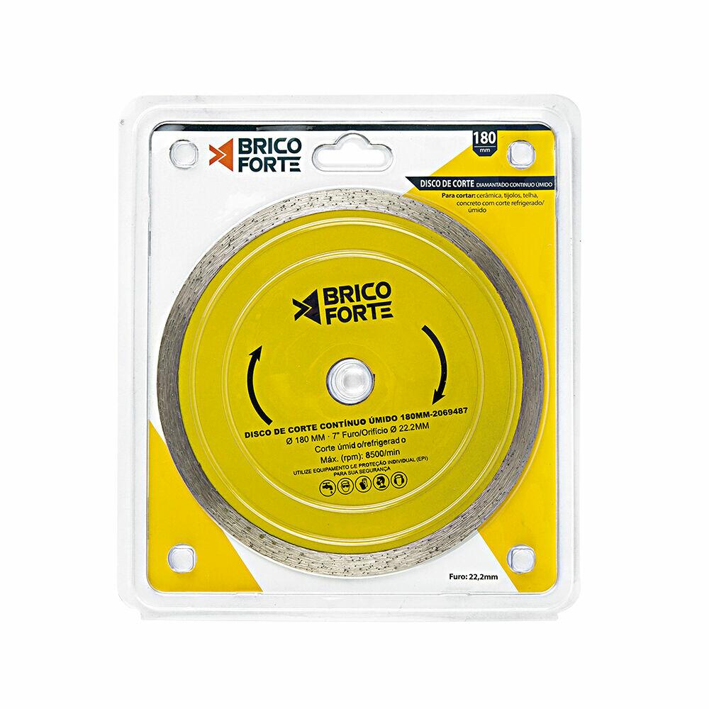 Disco Corte Dimantado Continuo Úmido 180mm Brico Forte