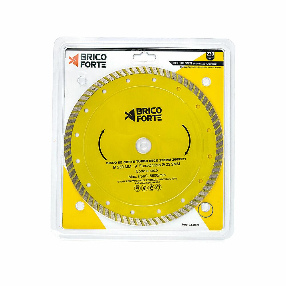 Disco Corte Dimantado Turbo Seco 230mm Brico Forte
