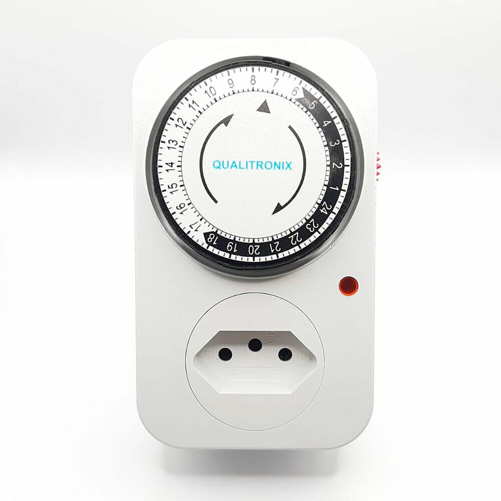Timer Analógico Bivolt Branco Bivolt Qualitronix