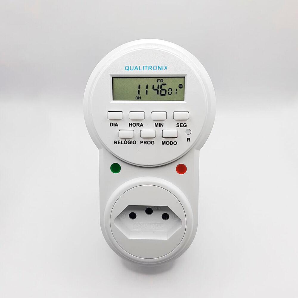 Timer Digital Bivolt Branco Qualitronix