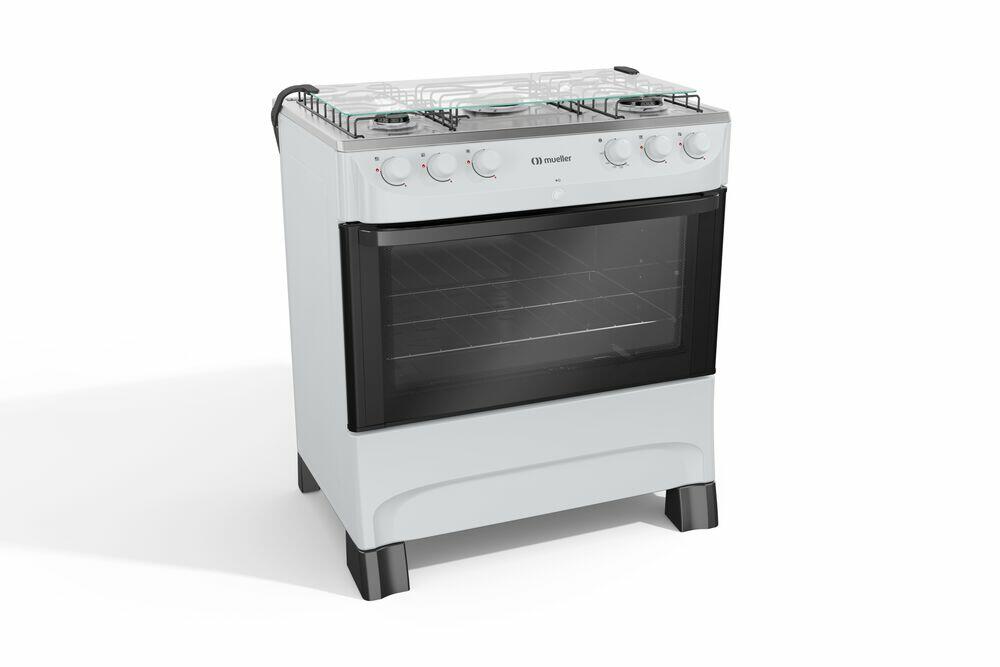 Fogão de Piso 5 Bocas Mfi5bb Branco Bivolt Mueller