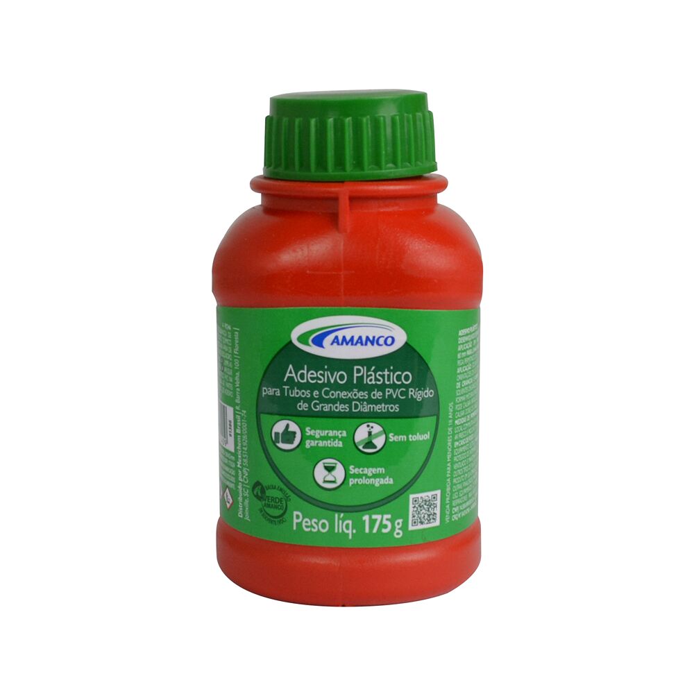 Adesivo 175gr Pvc Grandes Diam C/pincel Incolor Amanco