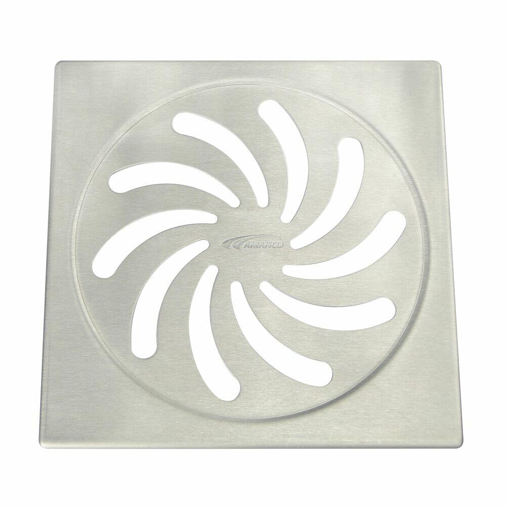 Grelha para Caixa Sifonada 100mm Vortice Inox Quadrado Amanco