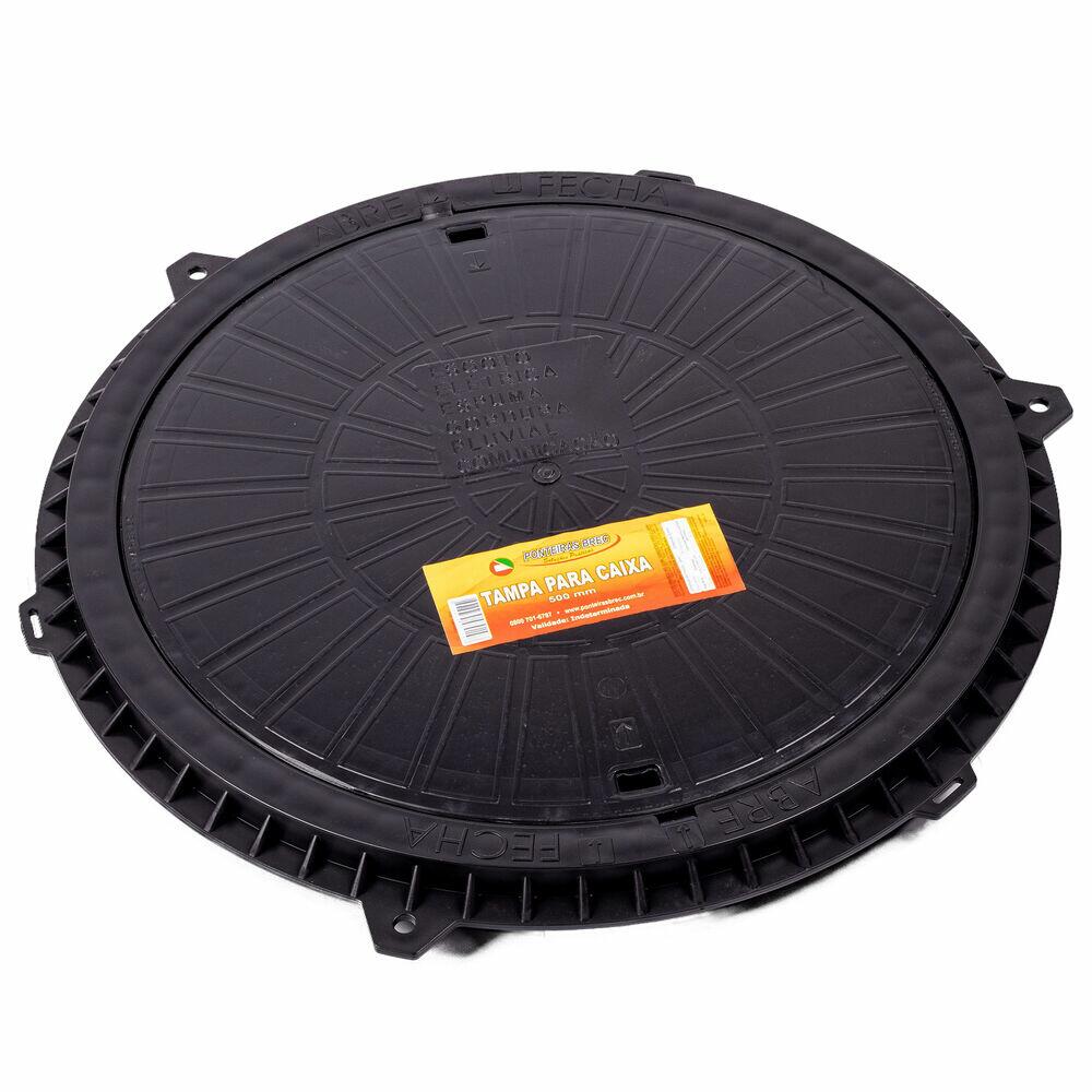 Tampa para Caixa Inspeção e Gordura 50cm Preto Brec