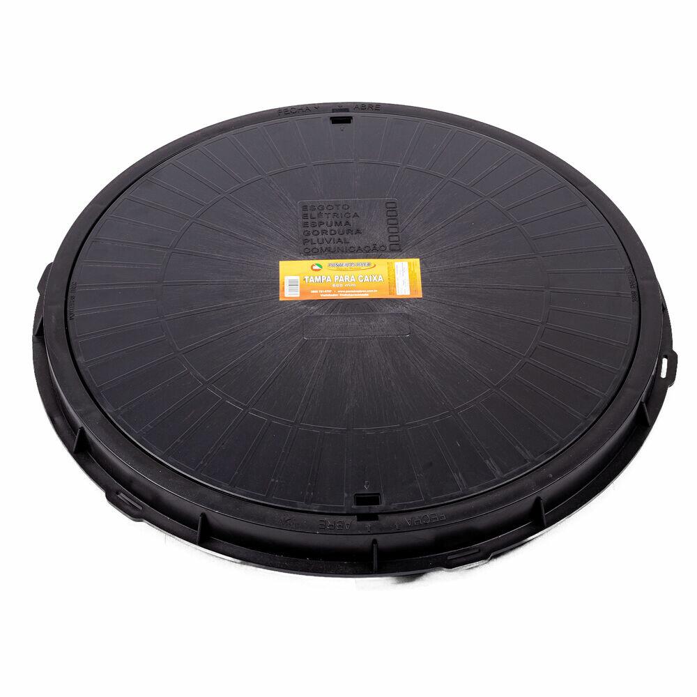 Tampa para Caixa Inspeção e Gordura 60cm Preto Brec