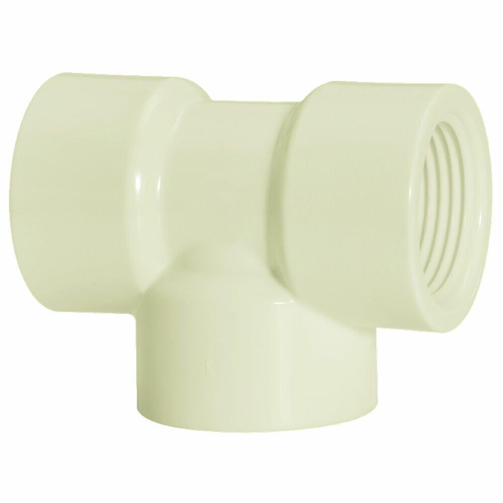 Tee  11/4 Pvc Roscável Branco Amanco