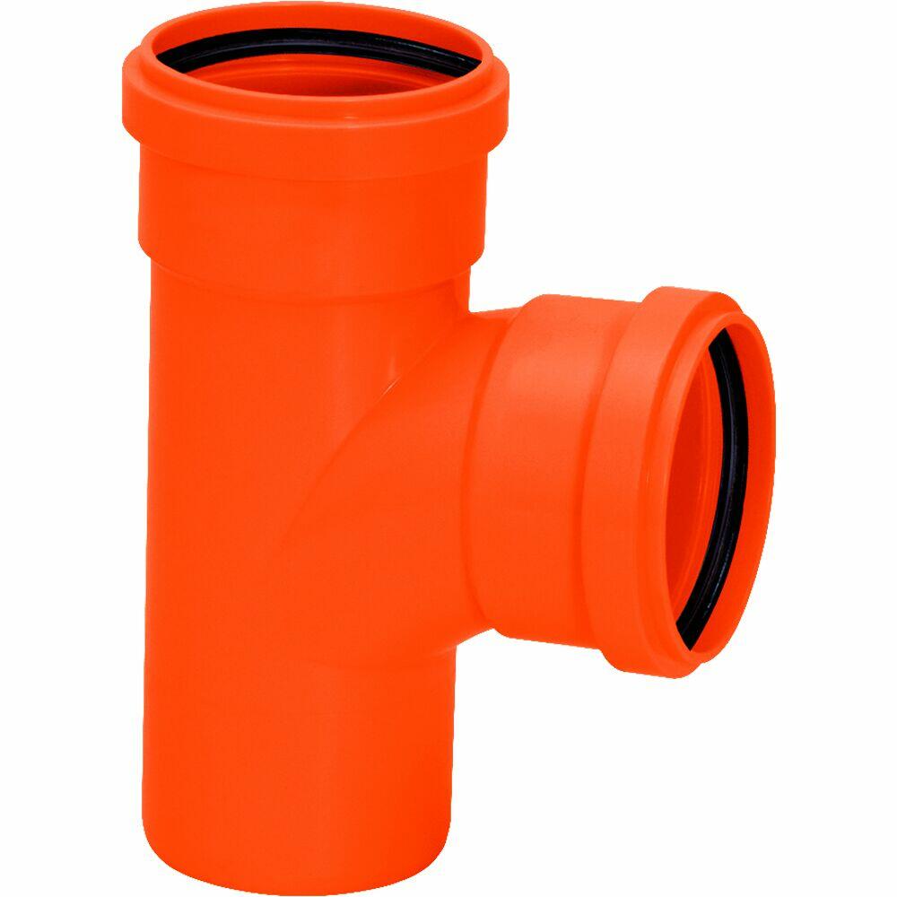 Tee 150mm Esgoto Silentium Laranja Amanco