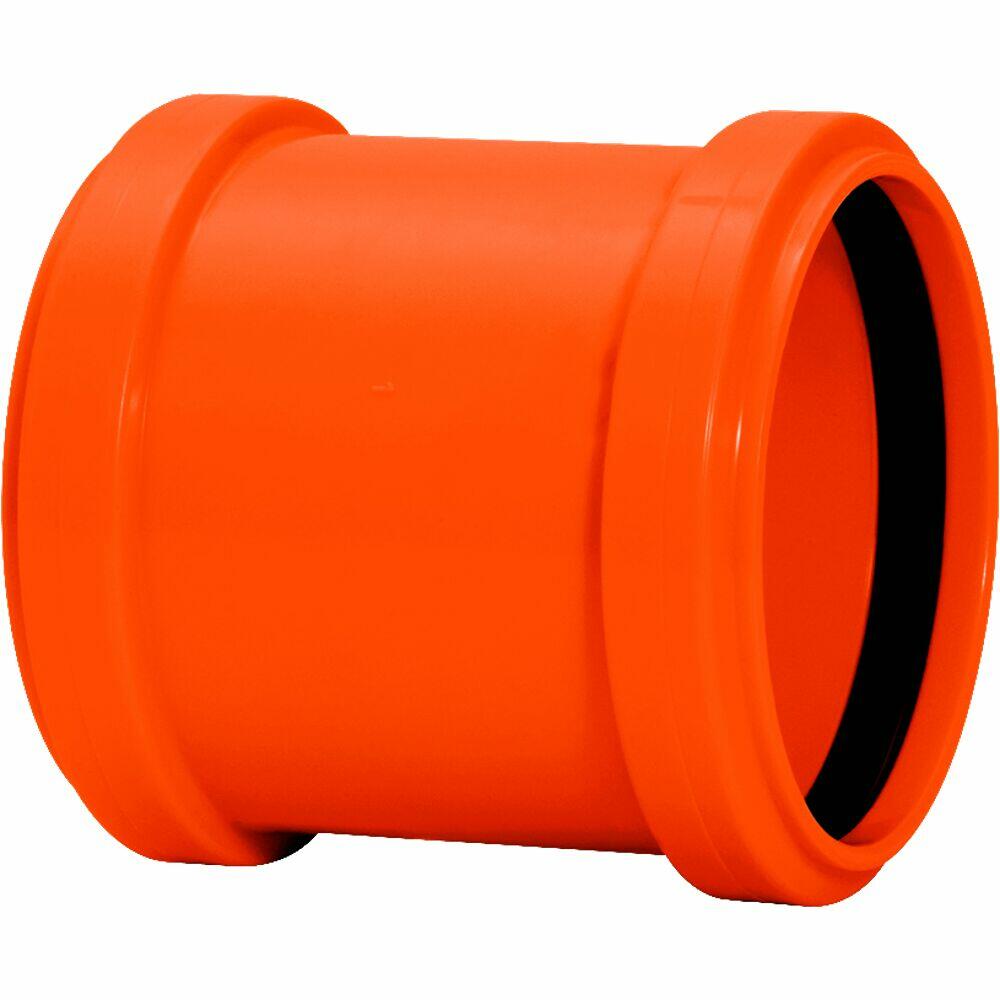 Luva Correr 150mm Esgoto Silentium S/ Anel Laranja Amanco