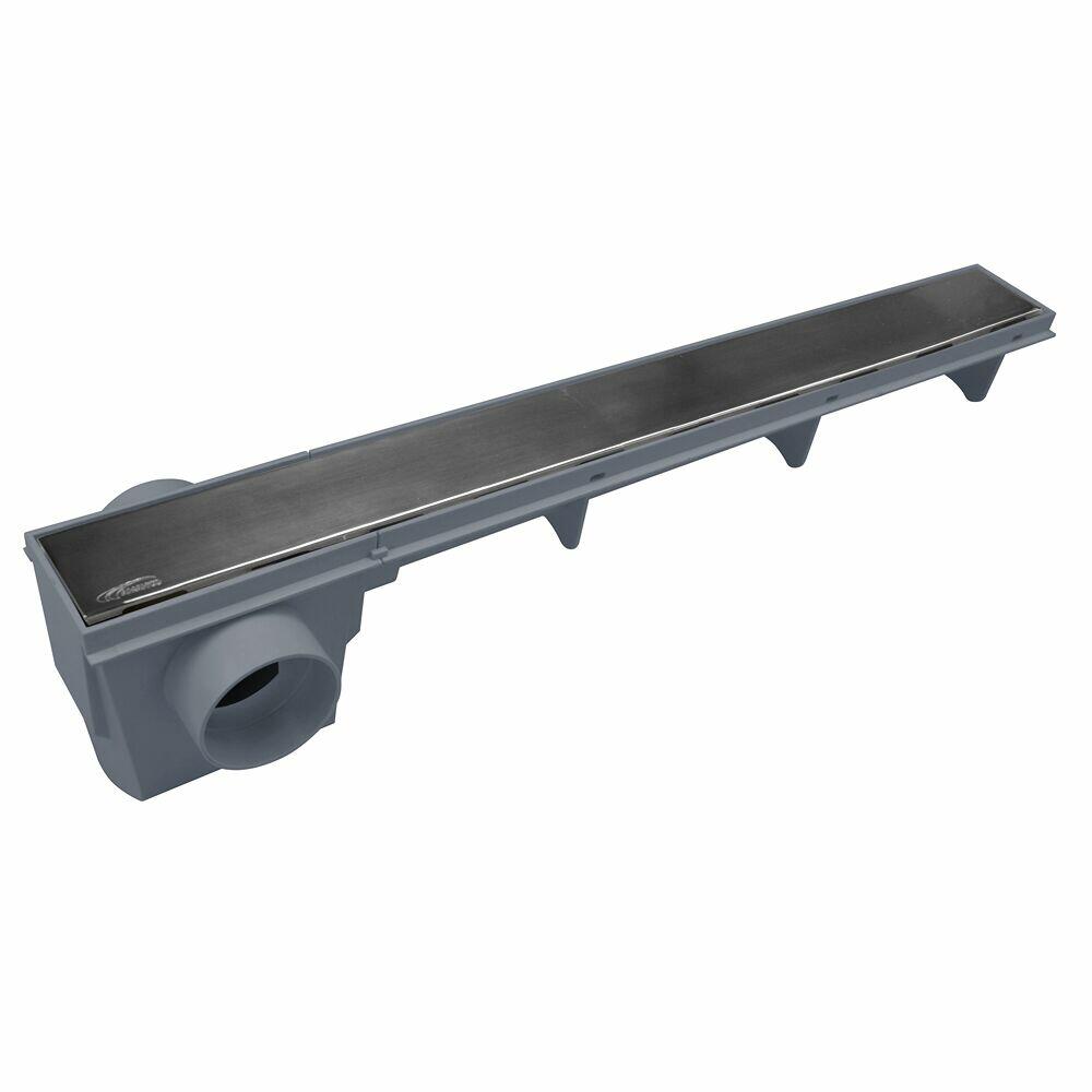 Ralo Linear 50cm Grelha Inox Sifonada Cinza Amanco