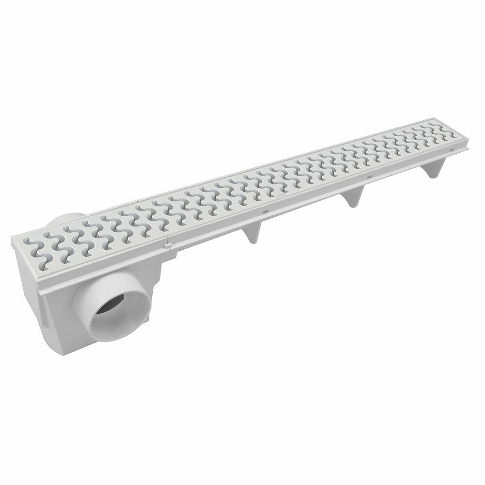 Ralo Linear 50cm Grelha Sifonado Branco Amanco