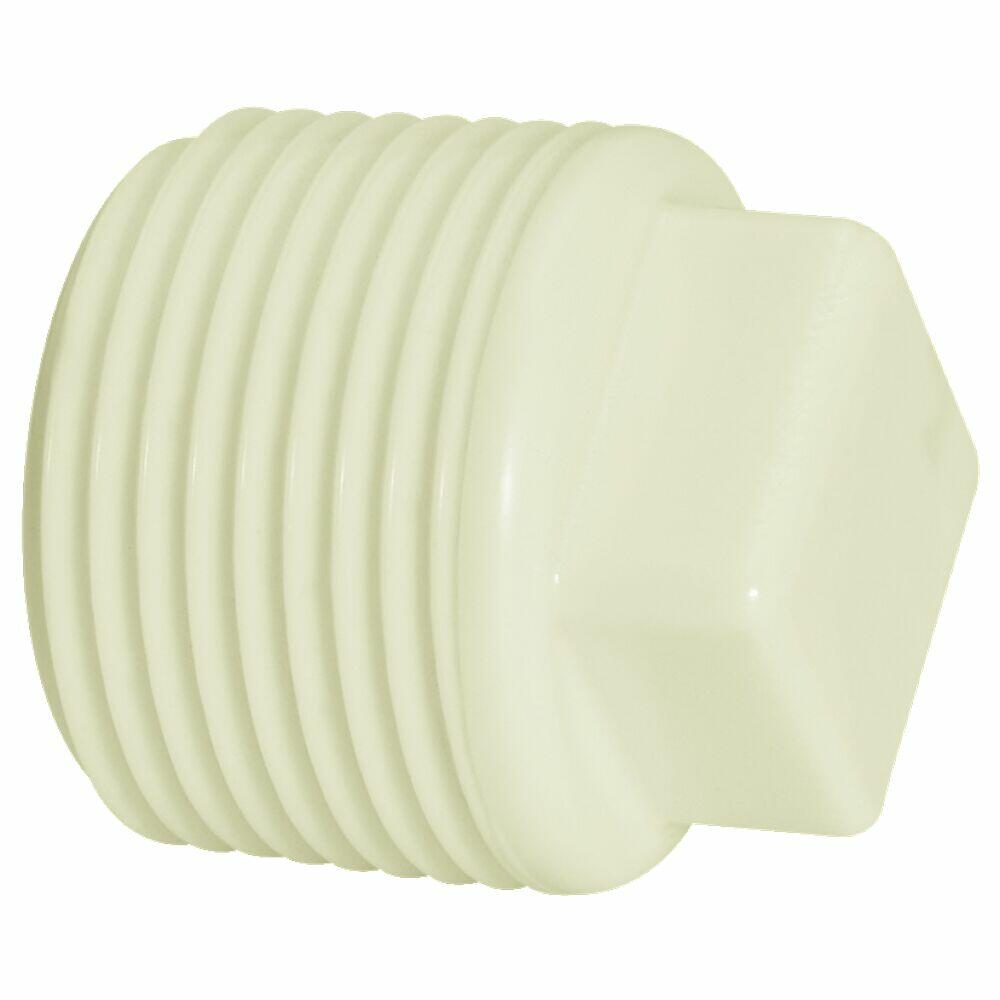 Plug 11/2 Pvc Roscável Branco Amanco