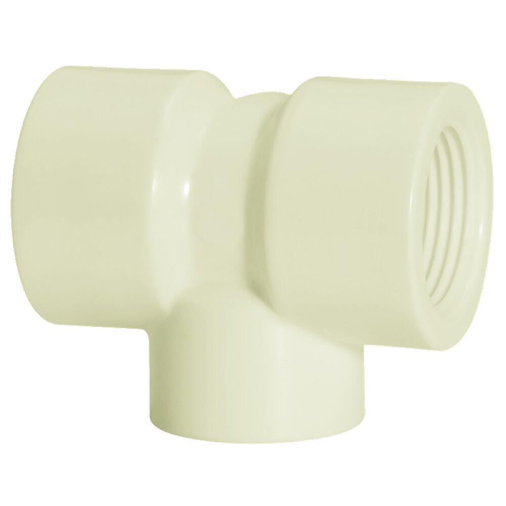 Tee Redução 1x3/4 Pvc Roscável Branco Amanco