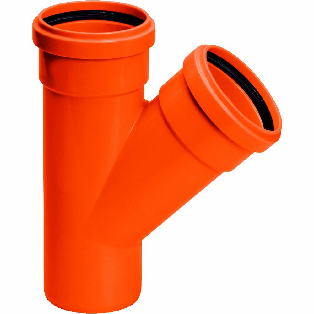 Junção Simples 150mm Esgoto Silentium Laranja Amanco