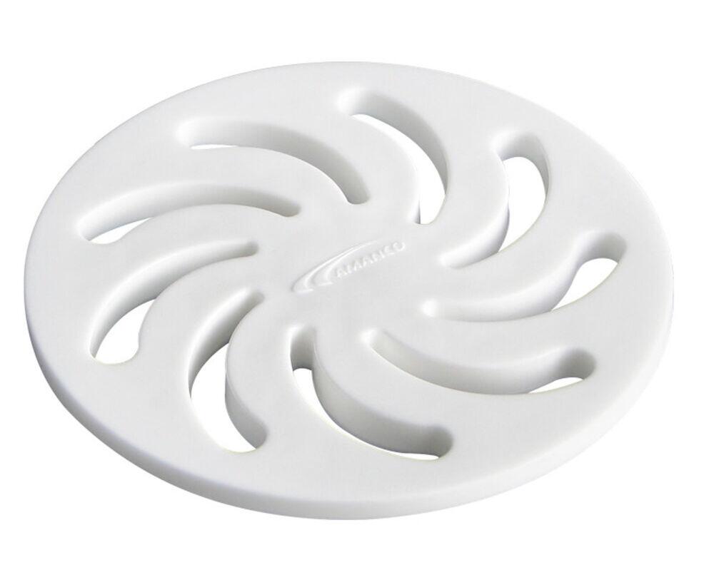 Grelha para Caixa Sifonada 150mm Vortice Pe Branco Redondo Amanco