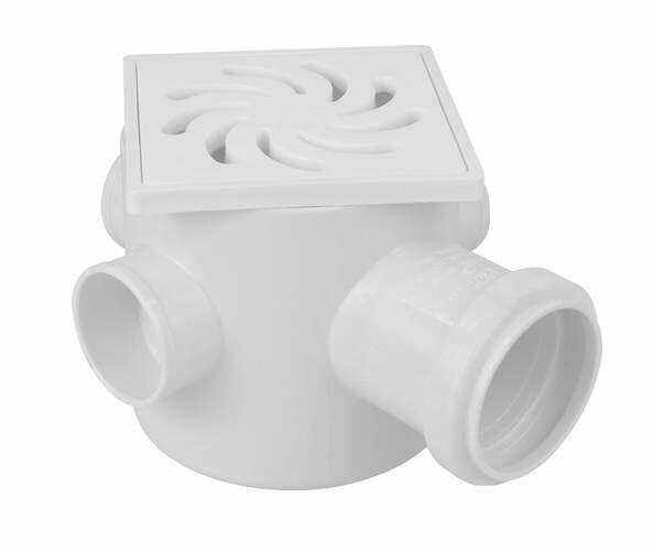 Caixa Sifonada 100x100x50mm Pvc Esgoto Branco Quadrado Amanco
