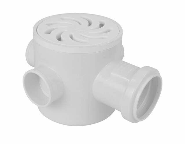 Caixa Sifonada 100x100x50mm Pvc Esgoto Branco Redondo Amanco