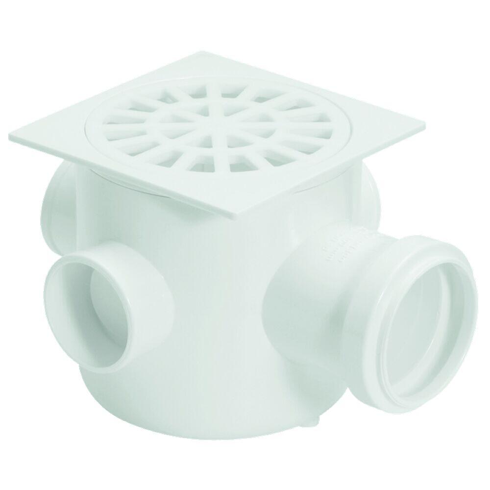 Caixa Sifonada 100x150x50mm Pvc Esgoto Branco Quadrado Amanco