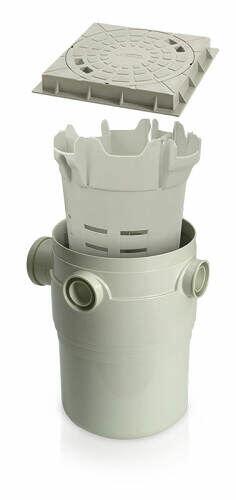 Caixa de Gordura Com Cesto e Tampa 21,6l 300mm Cinza Amanco