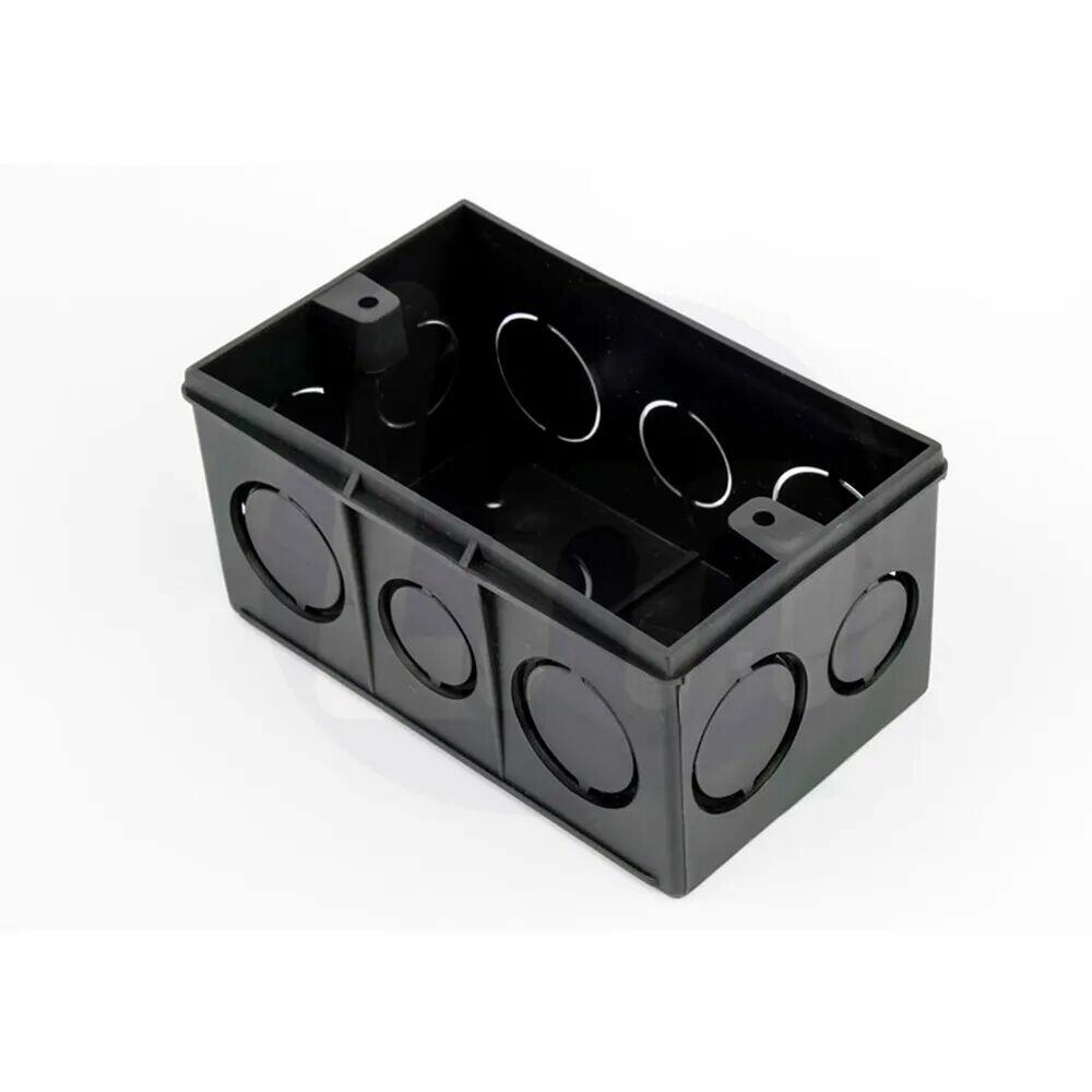 Caixa Luz 4x2 Retangular Preto Amanco