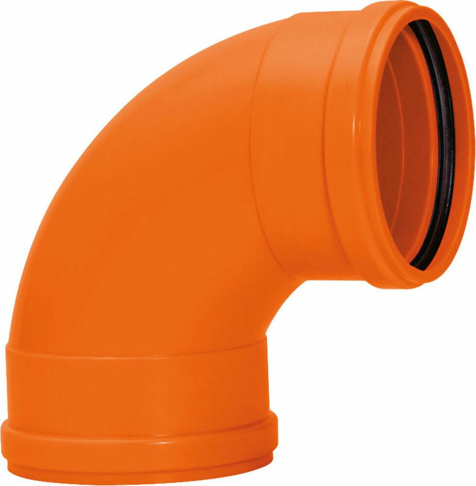 Curva 45° Cta 75mm Pe Coluna Silentium Esgoto Laranja Amanco