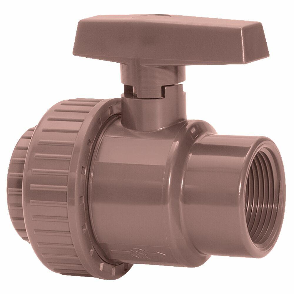 Registro Esfera 3/4 Pvc Roscável Marrom Amanco