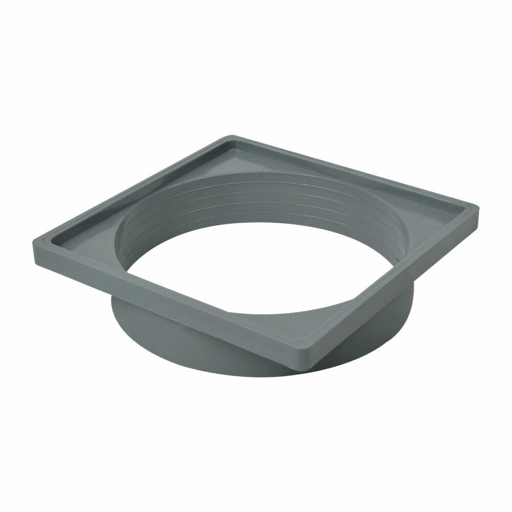 Porta Grelha Pvc 100mm Cinza Quadrado Amanco